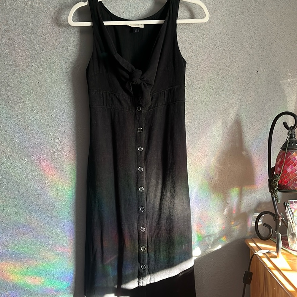 Universal Thread midi black linen dress